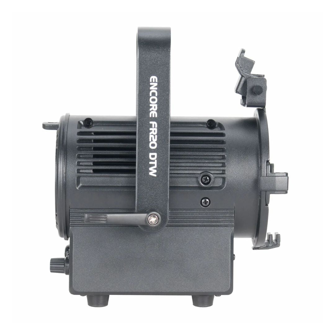 Side view of ADJ Encore FR20 DTW Lighting Fixture on white background