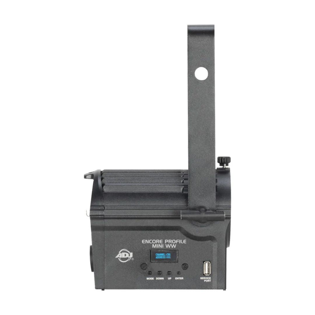 Side view of ADJ Encore Profile Mini WW on white background