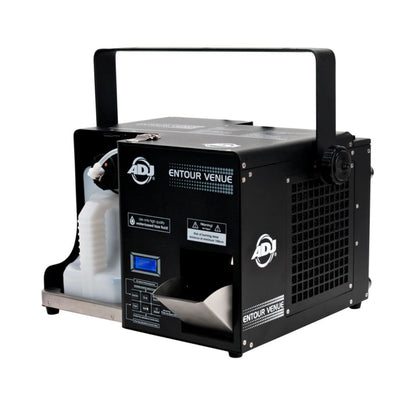 Angled front view of ADJ Entour Venue Faze Machine on white background