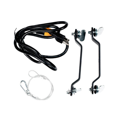 Accessories included with ADJ FOC635 Focus Spot 6Z 300W LED Moving Head on white background