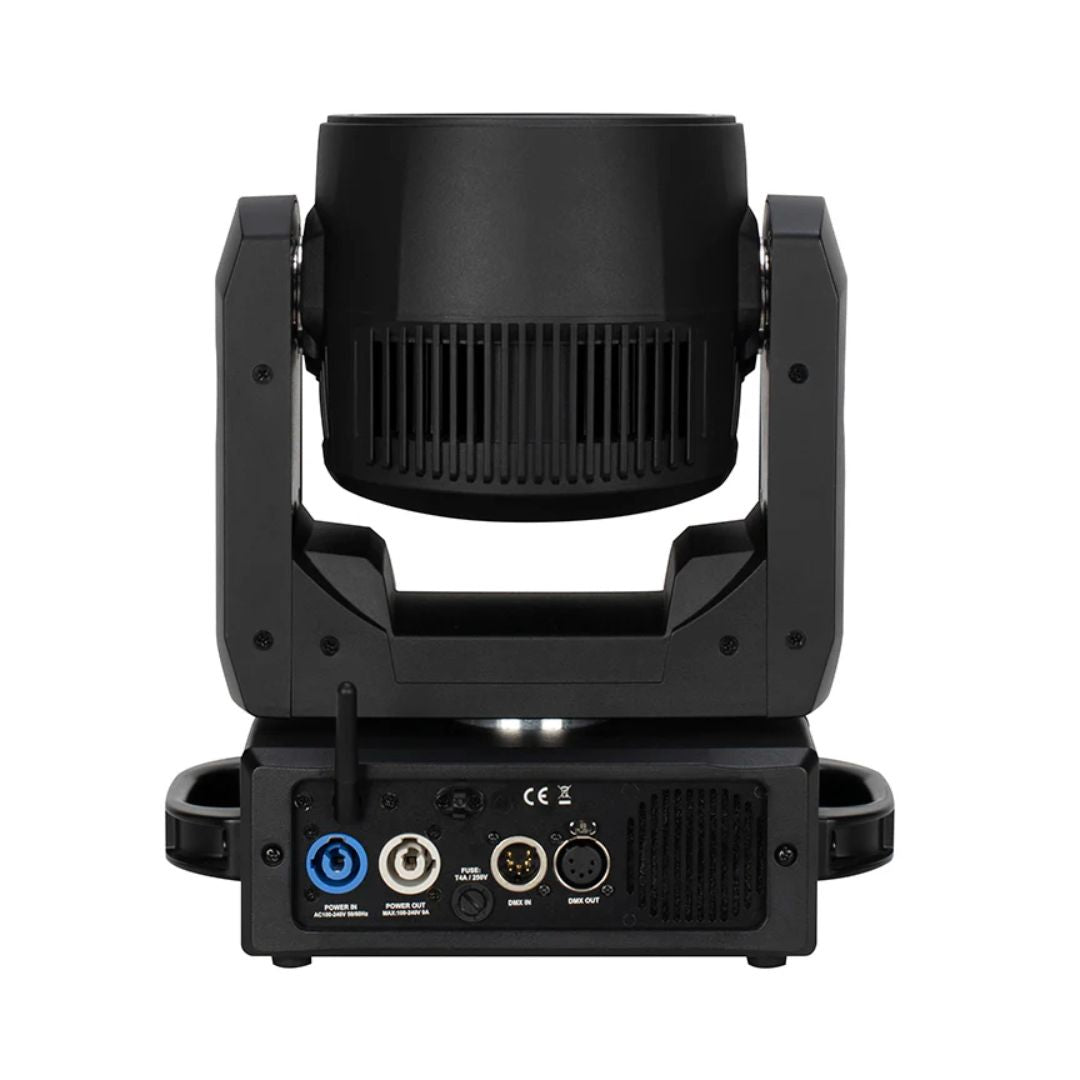 Rear view of ADJ FOC734 Focus Flex L7 40W LED Moving Head on white background