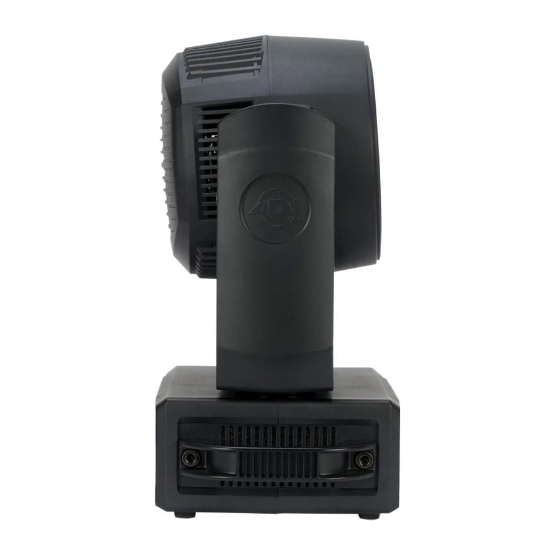 Side view of ADJ FOC734 Focus Flex L7 40W LED Moving Head on white background