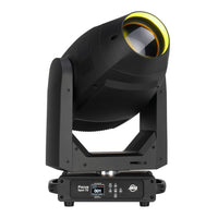 Front view of ADJ FOC750 Focus Spot 7Z 7-Color LED Moving Head on white background