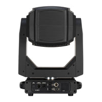 Rear view of ADJ FOC750 Focus Spot 7Z 7-Color LED Moving Head on white background