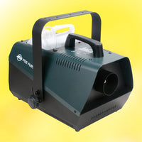 Angled view of ADJ FOG333 Fog Fury 3000 on yellow background