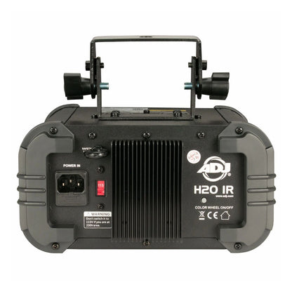 Rear view of ADJ H2O IR 12W LED Simulated Water-Flowing Effect on white background