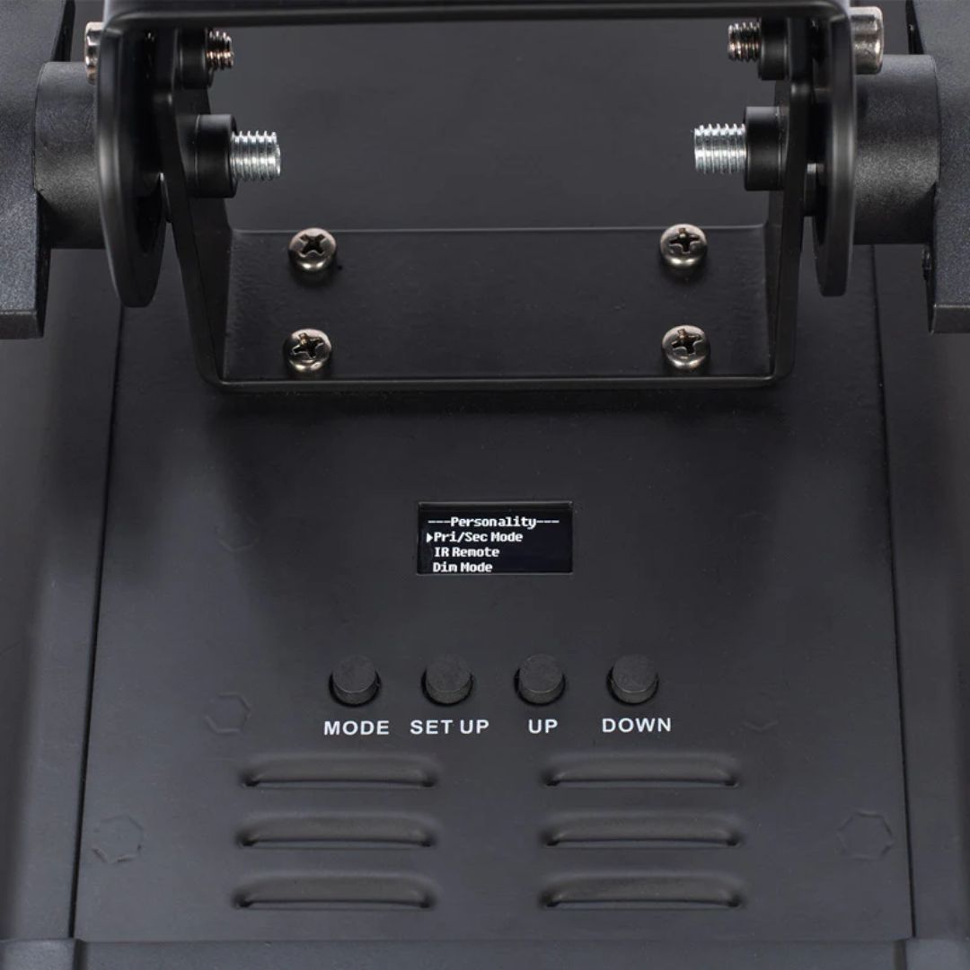 Close up top view of ADJ H2O Two Lighting Fixture on white background