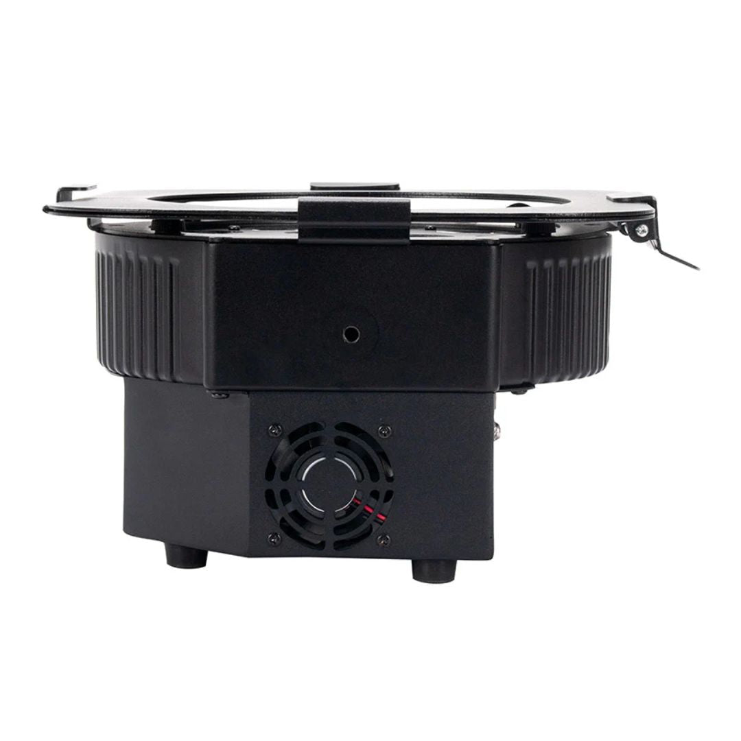 Side view of ADJ HEX410 12PX HEX RGBAW+UV LED Par on white background