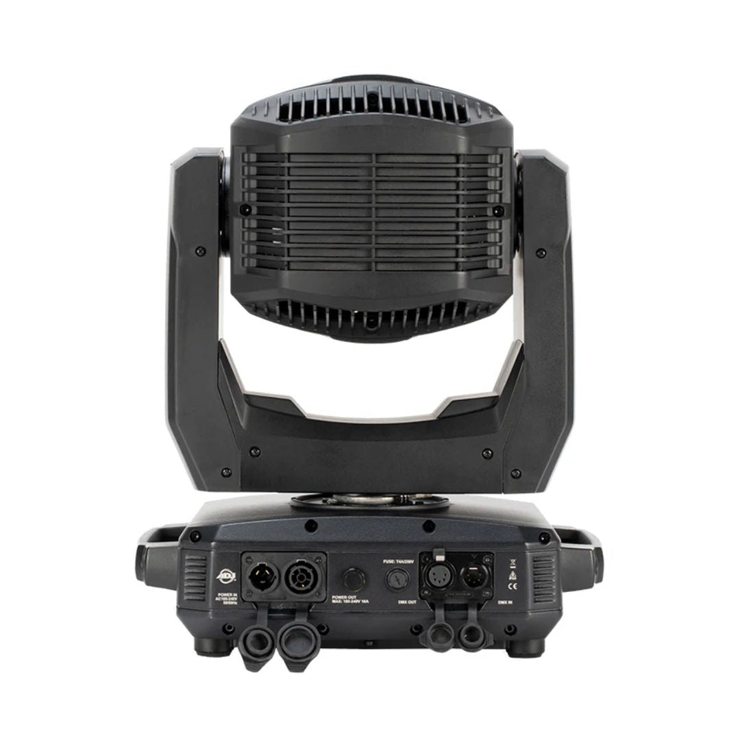 Rear view of ADJ HYD320 Hydro Spot 2 IP65-Rated LED Moving Head on white background