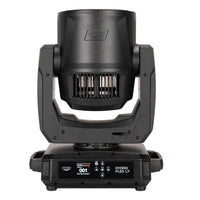 Front view of ADJ HYD333 Hydro Flex L7 420W Moving Head Wash Fixture with head pointing up on white background