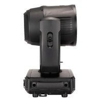 Side view of ADJ HYD333 Hydro Flex L7 420W Moving Head Wash Fixture on white background