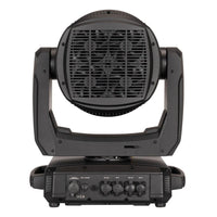 Rear view of ADJ HYD346 Hydro Flex L19 LED Moving Head Wash Light with closed ports on white background