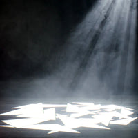 ADJ HYD580 Hydro Profile 660W LED IP65 Moving Head beaming patterned white light downwards in dark room