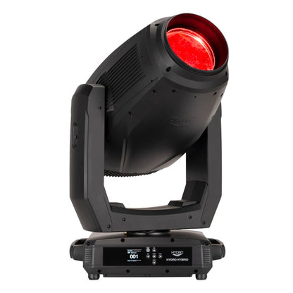 Front view of ADJ HYD869 Hydro Hybrid IP65-Rated LED Moving Head on white background