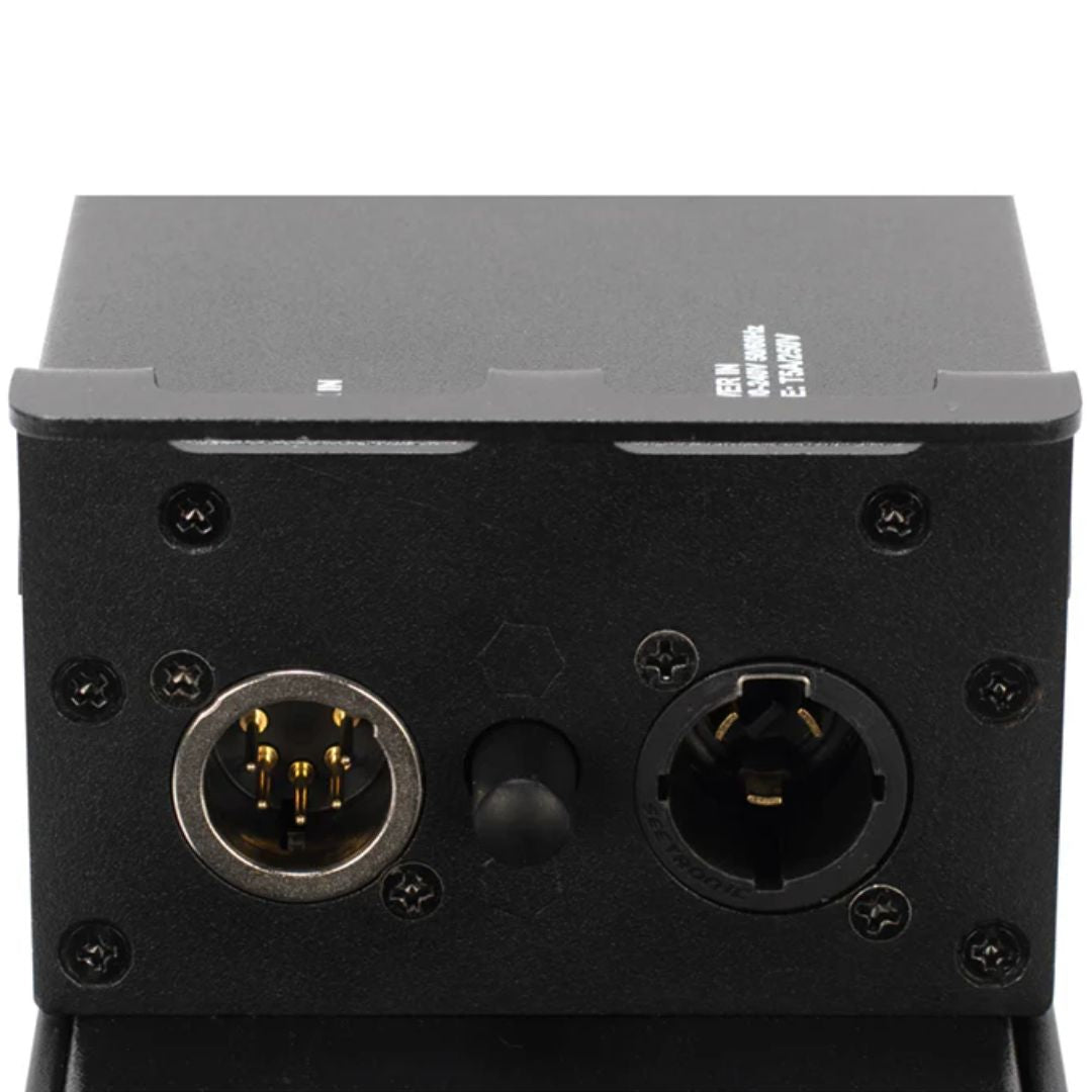 Close up view of ADJ JOL286 Jolt Bar FX2 ports on white background