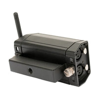 Angled bottom view of ADJ MYD540 mydmx GO Lighting Control System on white background