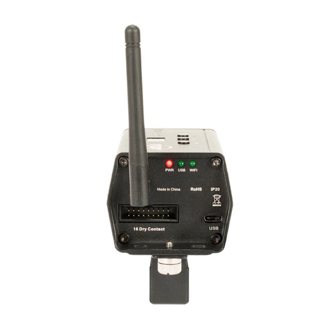 Rear view of ADJ MYD540 mydmx GO Lighting Control System on white background