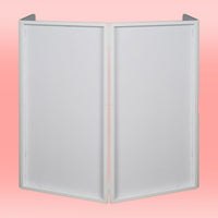 Front view of ADJ Middle Frame/Scrim (White) on pink background