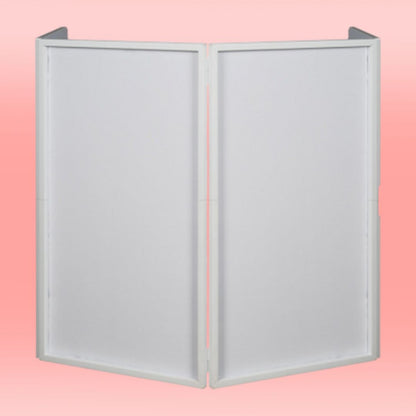 Front view of ADJ Middle Frame/Scrim (White) on pink background