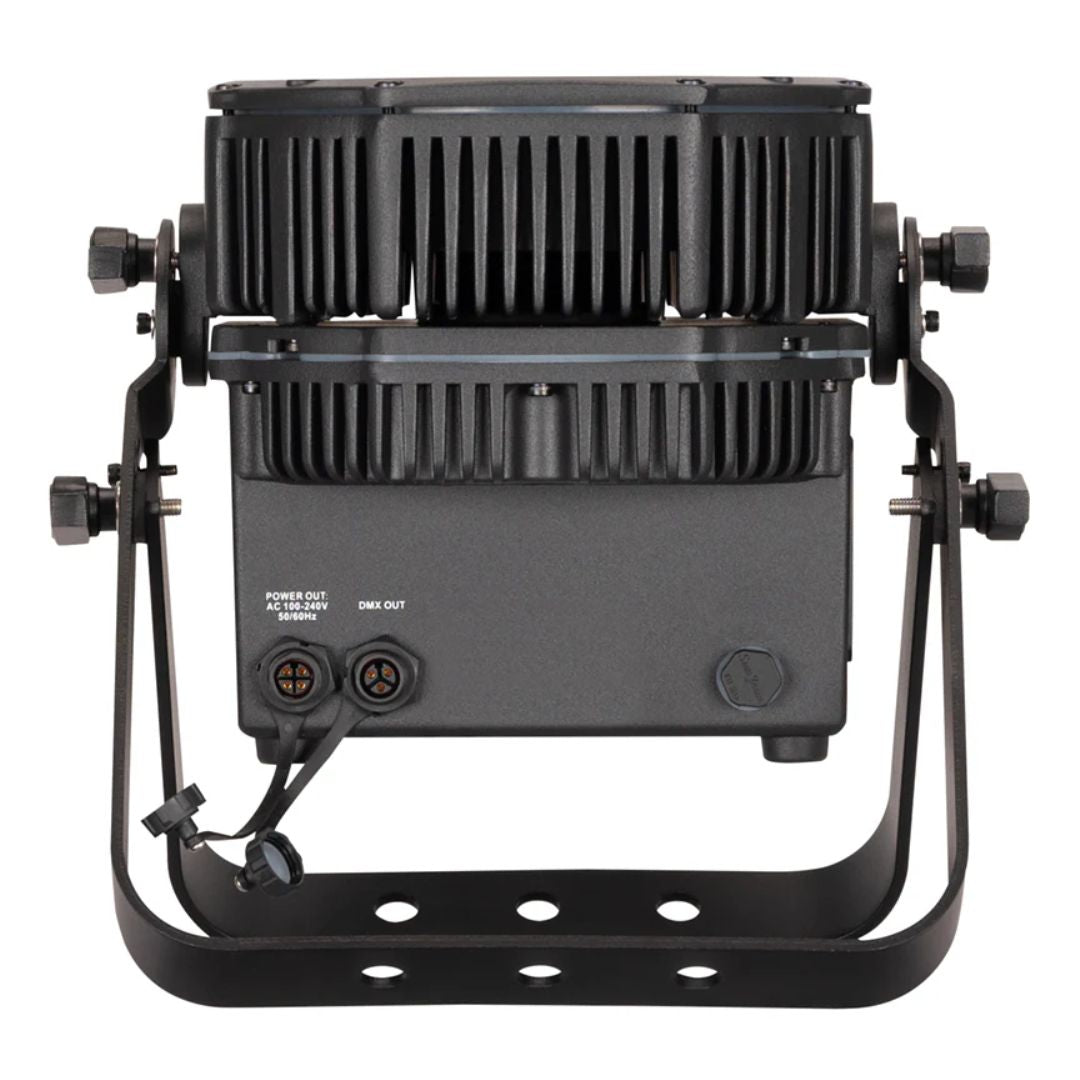 Bottom view of ADJ Mirage Par H IP Wireless DMX LED PAR on white background