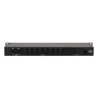 Rear ports view of ADJ NET 8 8-Port DMX Over Ethernet Node on white background