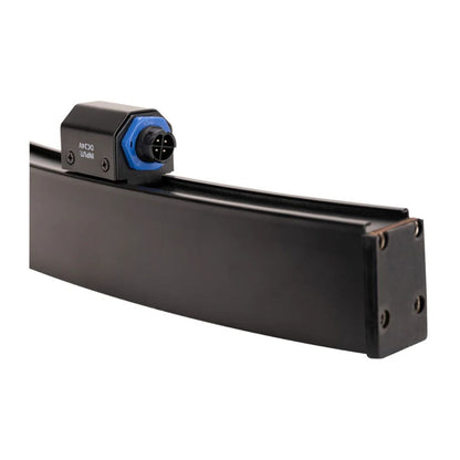 Close up view of ADJ Pixie Curve 60 LED Pixel Batten port on white background