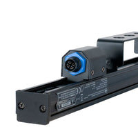 Angled right close up port view of ADJ Pixie Strip 120 LED Pixel Strip on white background