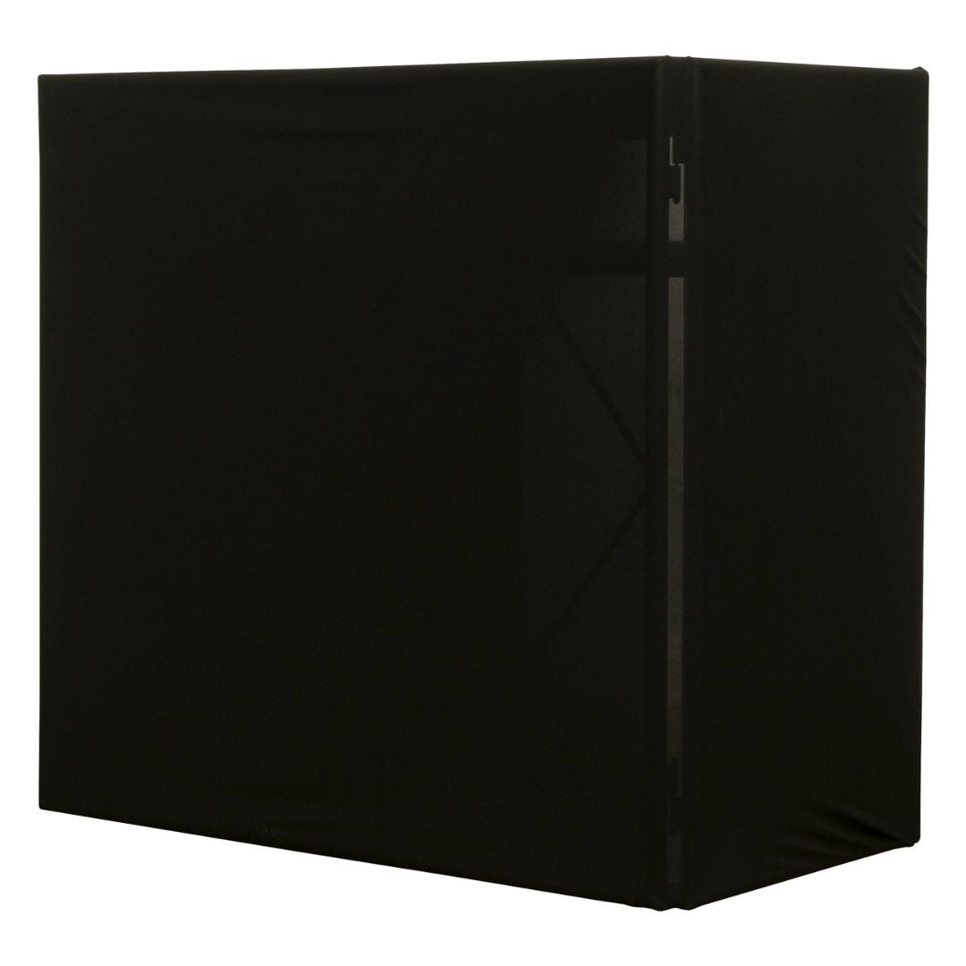 Angled view of ADJ Pro Event Table Scrim Black on white background