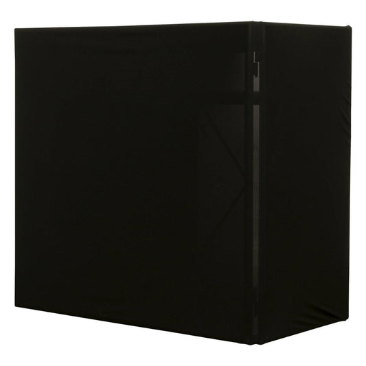 Angled view of ADJ Pro Event Table Scrim Black on white background