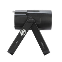 Side view of ADJ Saber Spot RGBL LED Pinspot on white background