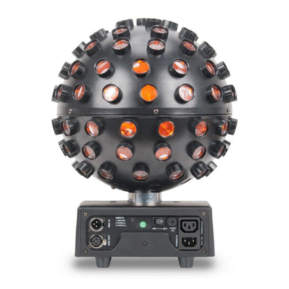 Rear ports view of ADJ Starburst 6-Color LED Sphere on white background