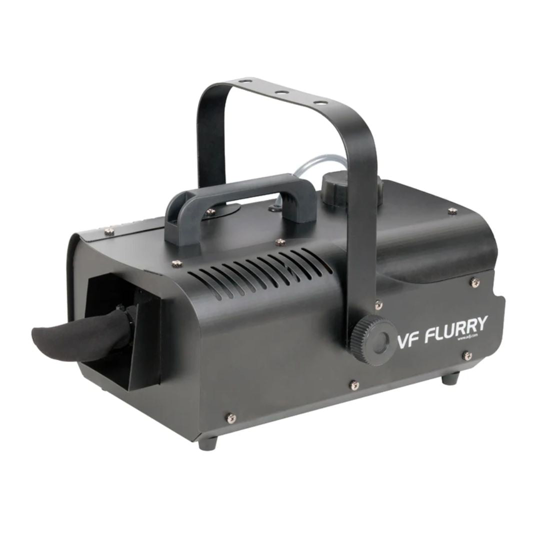 Angled view of ADJ VF Flurry 600W Snow Machine on white background