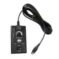 Remote control of ADJ VF Flurry 600W Snow Machine on white background