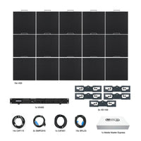 Inclusions of ADJ VS3 5X3 Video System on white background