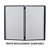 Front view of ADJ White Replacement Scrim for Event Facade II on Black Event Facade II on white background