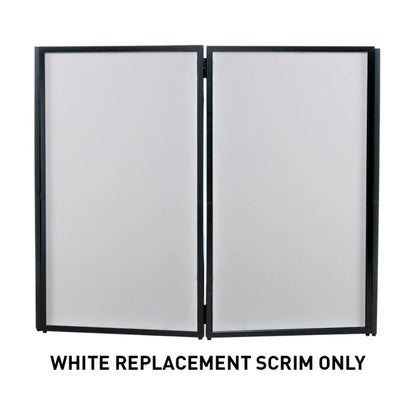 Front view of ADJ White Replacement Scrim for Event Facade II on Black Event Facade II on white background