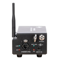 Left ports view of ADJ WiFi NET 2 Wireless Node on white background