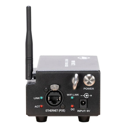 Left ports view of ADJ WiFi NET 2 Wireless Node on white background