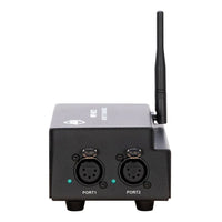 Right ports view of ADJ WiFi NET 2 Wireless Node on white background