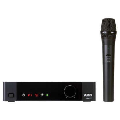 Inclusions of AKG DMS100 Wireless Microphone Set on white background