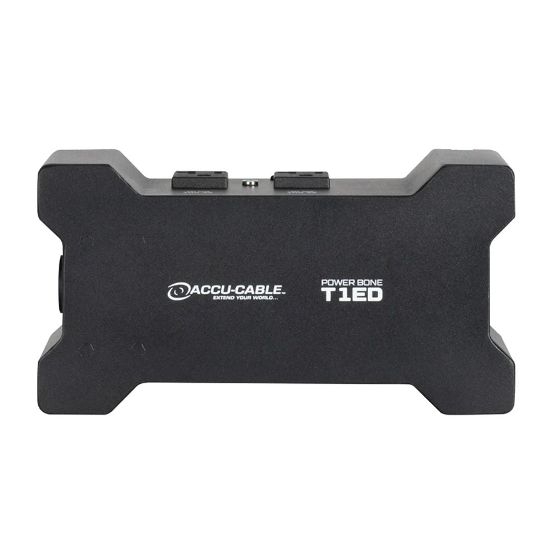 Front view of Accu-Cable Power Bone T1ED Power Distribution Box on white background