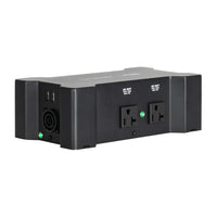 Angled left view of Accu-Cable Power Bone T1ED Power Distribution Box on white background