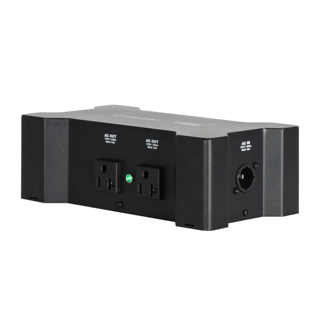 Angled right view of Accu-Cable Power Bone T1ED Power Distribution Box on white background