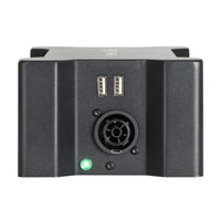 Left ports view of Accu-Cable Power Bone T1ED Power Distribution Box on white background