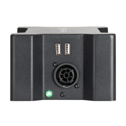 Left ports view of Accu-Cable Power Bone T1ED Power Distribution Box on white background