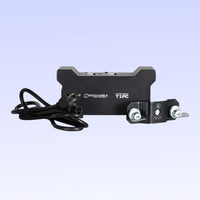 Accu-Cable Power Bone T1PC Power Distribution Box with its inclusions on purple background