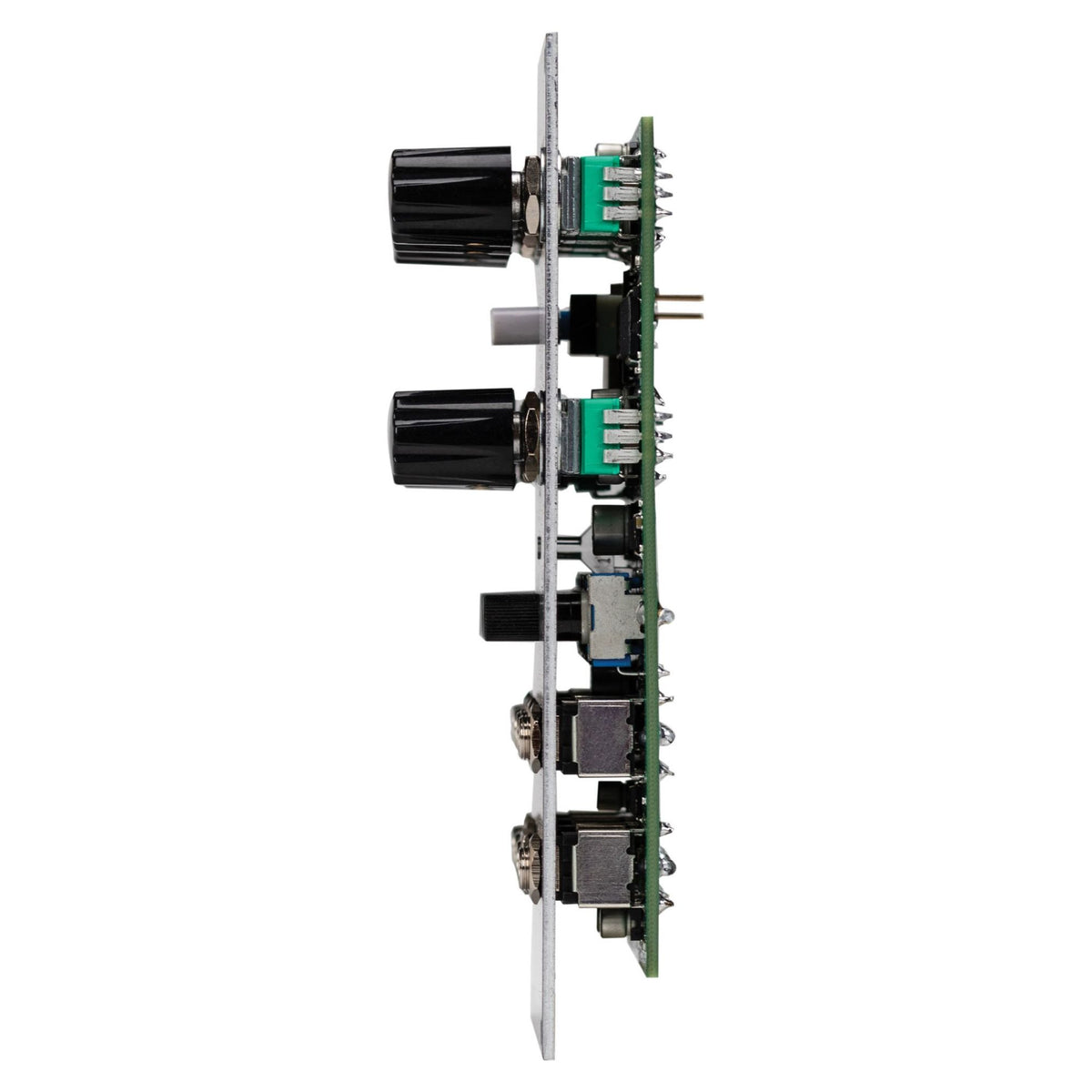 Side view of Afterneath EarthQuaker Devices Eurorack Module on white background