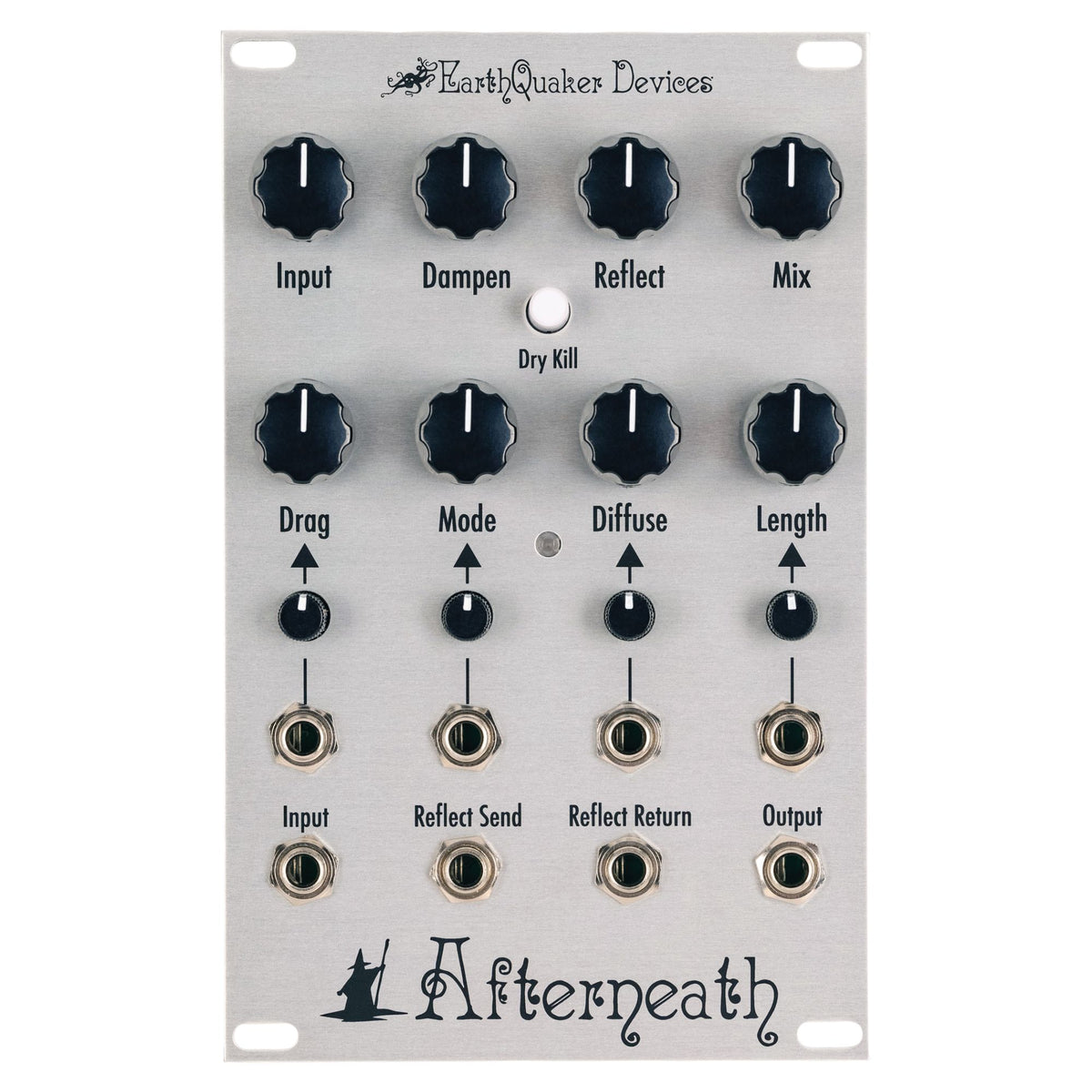 Front view of Afterneath EarthQuaker Devices Eurorack Module on white background