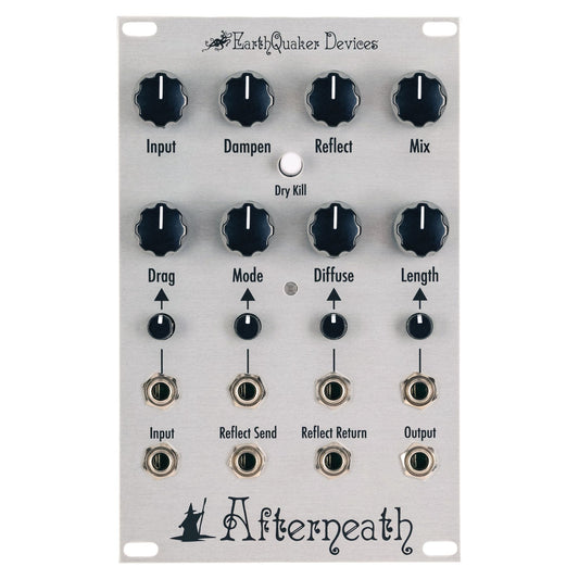Front view of Afterneath EarthQuaker Devices Eurorack Module on white background