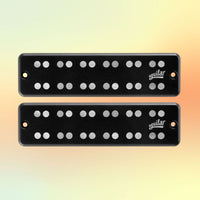 Front view of Aguilar AG 6SD-D4 6-String Super Double Bass Pickup Set on yellow orange gradient background